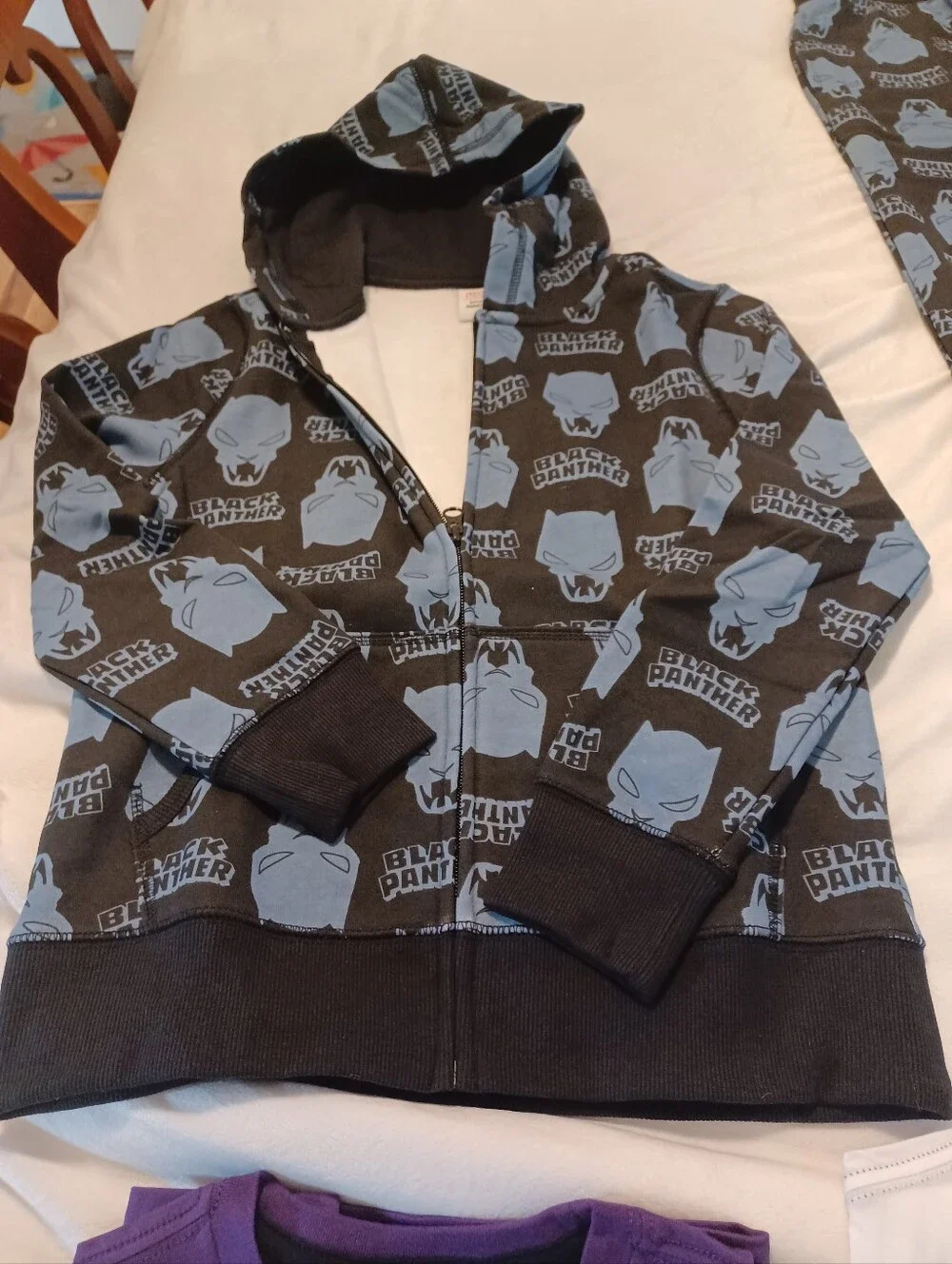 Marvel Black Panter  Boys 5 Piece Matching Bundle Set Blue Purple  NWT M